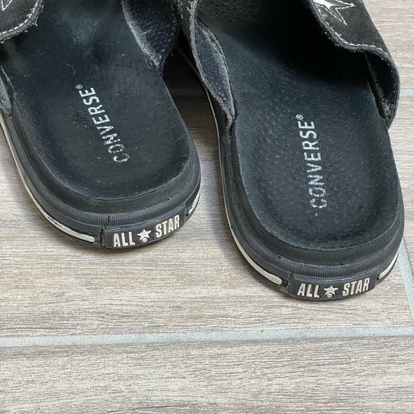 RARE Converse All Star Leather Sandals Sides Black Suede One Star Vintage - Picture 7 of 9